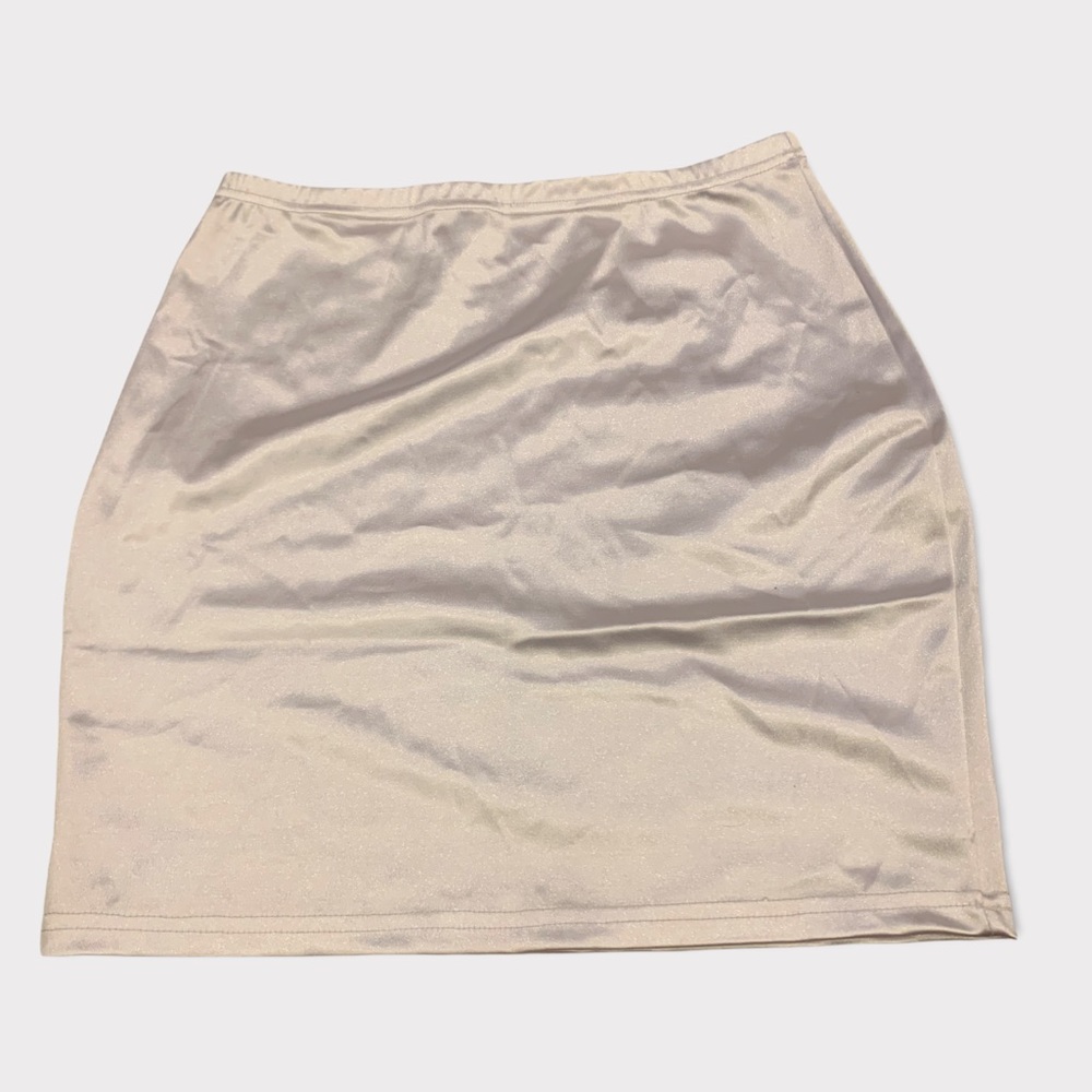 White Fitted Mini Skirt